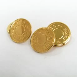 Hermes Gold Plated Sellier Cufflinks For Men -Deals Hermes Store luxury men hermes used accessories p160921 004