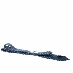 Hermes Navy Blue Cat And Mouse Printed Silk Twill Tie For Men -Deals Hermes Store luxury men hermes used accessories p168662 003