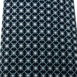 Hermes Navy Blue Link Pattern Printed Silk Tie For Men -Deals Hermes Store luxury men hermes used accessories p172384 004