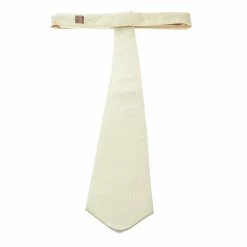 Hermes Pastel Yellow Patterned Silk Jacquard Tie For Men -Deals Hermes Store luxury men hermes used accessories p172389 001
