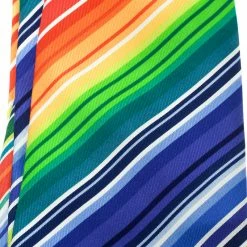 Hermess Multicolor Diagonal Rainbow Striped Silk Tie For Men -Deals Hermes Store luxury men hermes used accessories p177345 004
