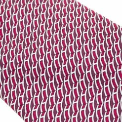 Hermes Burgundy Modern Geometric H Link Printed Silk Tie For Men -Deals Hermes Store luxury men hermes used accessories p184857 006