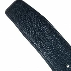 Hermes Hermès Black/Blue Leather Reversible Silver Hammered Finished H Buckle Belt 90cm For Men -Deals Hermes Store luxury men hermes used accessories p197324 001