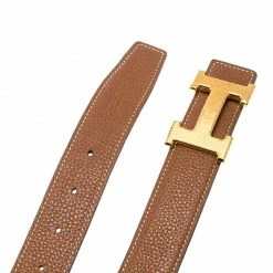 Hermes Hermès Black/Brown Leather Reversible Gold Grooved Finished H Buckle Belt 85cm For Men 12 Hermes Hermès Black/Brown Leather Reversible Gold Grooved Finished H Buckle Belt 85cm For Men -Deals Hermes Store luxury men hermes used accessories p206967 003