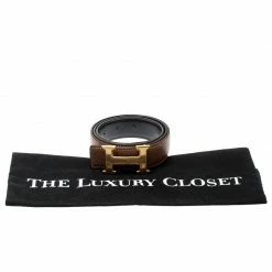 Hermes Hermès Black/Brown Leather Reversible Gold Grooved Finished H Buckle Belt 85cm For Men 15 Hermes Hermès Black/Brown Leather Reversible Gold Grooved Finished H Buckle Belt 85cm For Men -Deals Hermes Store luxury men hermes used accessories p206967 008