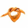 Hermes Orange Peuple Du Vent Printed Silk Pocket Square For Men