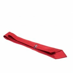 Hermes Red Silk Geometric H Dot Print Tie For Men -Deals Hermes Store luxury men hermes used accessories p209614 002