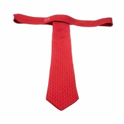 Hermes Red Silk Geometric H Dot Print Tie For Men -Deals Hermes Store luxury men hermes used accessories p209614 003