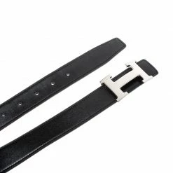 Hermes Black Leather H Buckle Reversible Belt 95CM For Men -Deals Hermes Store luxury men hermes used accessories p213062 006