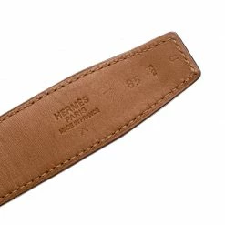 Hermes Orange Crocodile And Swift Leather Constance 2 Guillochee Finish H Buckle Belt 85CM For Men -Deals Hermes Store luxury men hermes used accessories p213228 005