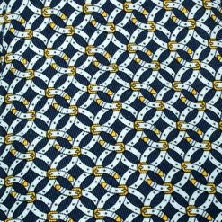 Hermes Blue Circular Belt Print Silk Tie For Men -Deals Hermes Store luxury men hermes used accessories p216055 004