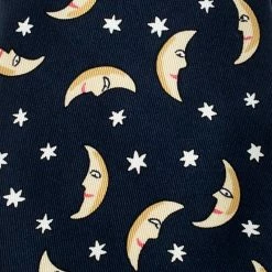 Hermes Navy Blue Half Moon Print Silk Twill Tie For Men -Deals Hermes Store luxury men hermes used accessories p216068 004