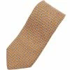 Hermes Orange Silk Bats Pattern Tie For Men -Deals Hermes Store luxury men hermes used accessories p230188 003