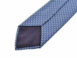 Hermes Blue Silk Print Tie For Men -Deals Hermes Store luxury men hermes used accessories p230189 001