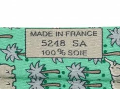 Hermes Light Green Silk Elephant Pattern Tie For Men -Deals Hermes Store luxury men hermes used accessories p230190 001