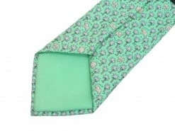 Hermes Light Green Silk Elephant Pattern Tie For Men -Deals Hermes Store luxury men hermes used accessories p230190 008