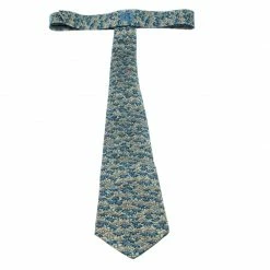Hermes Hermès Light Green Japanese Maple Tree Print Silk Classic Tie For Men -Deals Hermes Store luxury men hermes used accessories p235774 004