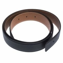 Hermes Black/Tan Togo Leather Reversible Belt Strap 95CM For Men -Deals Hermes Store luxury men hermes used accessories p243272 002
