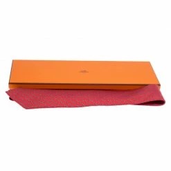 Hermes Hermès Red Geometric H Print Silk Tie For Men -Deals Hermes Store luxury men hermes used accessories p252172 003