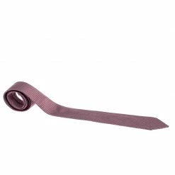 Hermes Pink Jacquard Patterned Classic Silk Tie For Men
