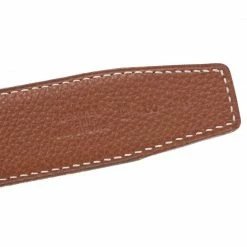 Hermes Brown/Black Leather H Silver Hardware Reversible Belt 80cm For Men -Deals Hermes Store luxury men hermes used accessories p264344 004