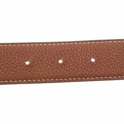Hermes Brown/Black Leather H Silver Hardware Reversible Belt 80cm For Men -Deals Hermes Store luxury men hermes used accessories p264344 006