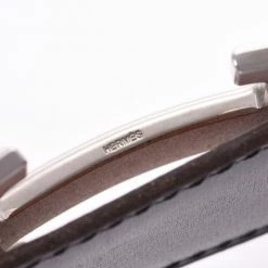 Hermes Brown/Black Leather H Silver Hardware Reversible Belt 80cm For Men -Deals Hermes Store luxury men hermes used accessories p264344 008