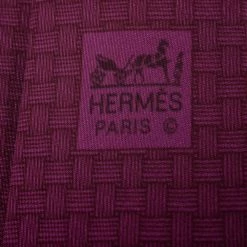Hermes Pink Printed Traditional Silk Tie For Men -Deals Hermes Store luxury men hermes used accessories p278423 003