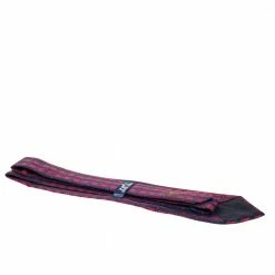 Hermes Hermès Red And Blue H Patterned Jacquard Silk Tie For Men -Deals Hermes Store luxury men hermes used accessories p278502 001