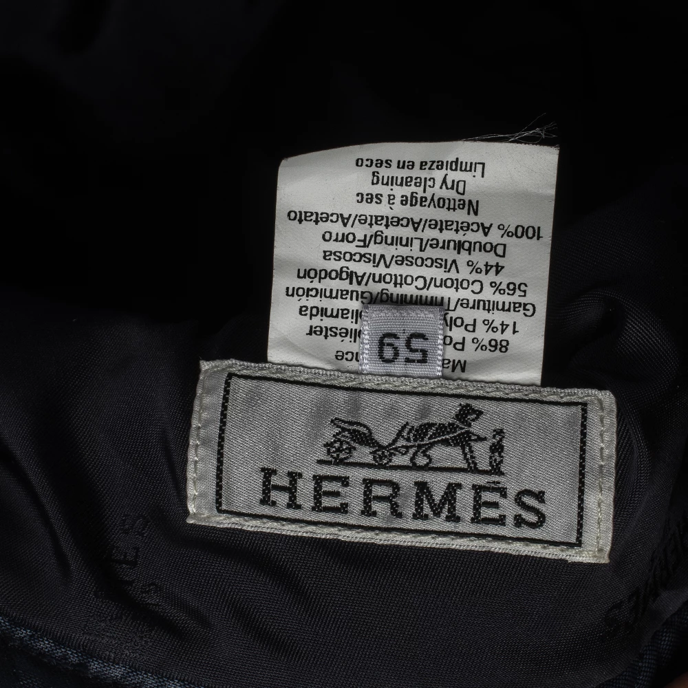 Hermes Navy Blue Quilted Bucket Hat For Men 8 Hermes Navy Blue Quilted Bucket Hat For Men - Image 6