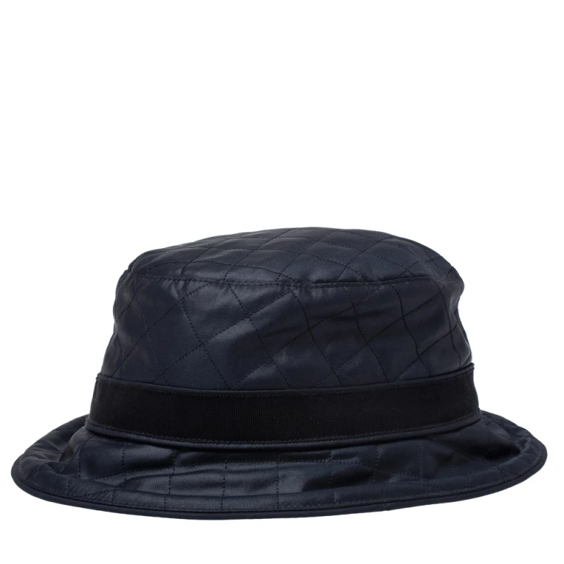 Hermes Navy Blue Quilted Bucket Hat For Men 4 Hermes Navy Blue Quilted Bucket Hat For Men - Image 2