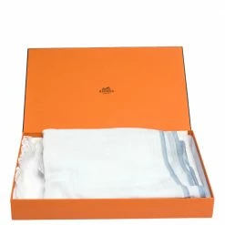 Hermes Pale Blue Herringbone Cotton Scarf For Men 15 Hermes Pale Blue Herringbone Cotton Scarf For Men -Deals Hermes Store luxury men hermes used accessories p279920 004