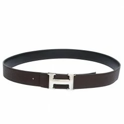 Hermes Brown/Black Leather Constance 2 Reversible Belt 105CM For Men