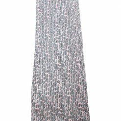 Hermes Pink & Blue Cactus Print Silk Tie For Men 9 Hermes Pink & Blue Cactus Print Silk Tie For Men -Deals Hermes Store luxury men hermes used accessories p301147 003