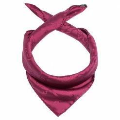 Hermes Magenta Horsebit Pattern Silk Jacquard Pocket Square For Men