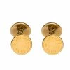 Hermes Selle Bijouterie Fantaisie Gold Plated Round Cufflinks For Men -Deals Hermes Store luxury men hermes used accessories p306078 003