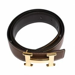 Hermes Marron D'Inde Epsom Leather Constance Reversible Belt 90CM For Men -Deals Hermes Store luxury men hermes used accessories p308240 004