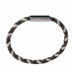 Hermes Hermès Multicolor Braided Leather Palladium Plated Goliath Bracelet For Men -Deals Hermes Store luxury men hermes used accessories p325142 003