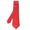 Hermes Hermès Red Faconnee H Silk Jacquard Tie For Men