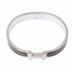Hermes Clic HH Enamel Palladium Plated Narrow Bracelet For Men 13 Hermes Clic HH Enamel Palladium Plated Narrow Bracelet For Men -Deals Hermes Store luxury men hermes used accessories p333922 001