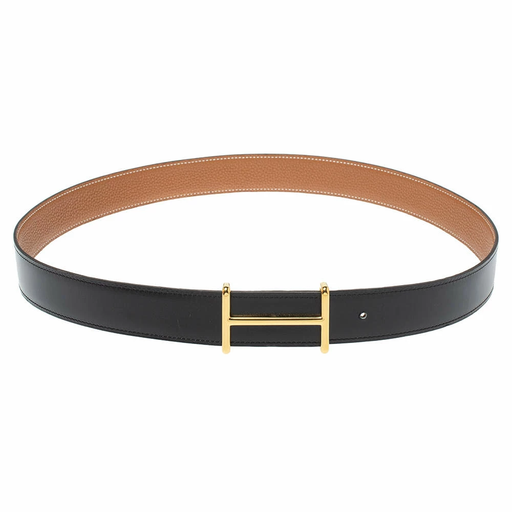 Hermes Black/Brown Box And Togo Leather Idem Reversible Belt 90CM For Men 3 Hermes Black/Brown Box And Togo Leather Idem Reversible Belt 90CM For Men
