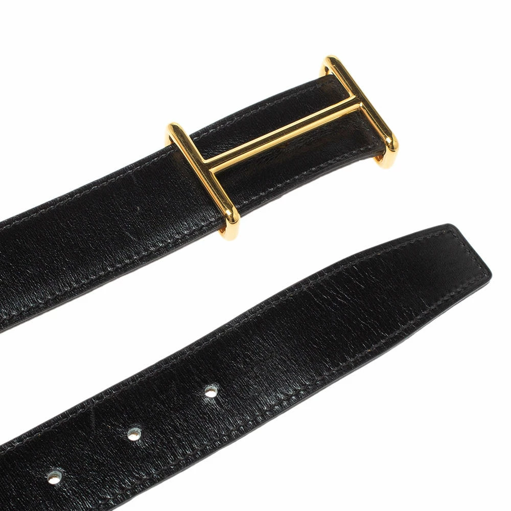 Hermes Black/Brown Box And Togo Leather Idem Reversible Belt 90CM For Men 6 Hermes Black/Brown Box And Togo Leather Idem Reversible Belt 90CM For Men - Image 4