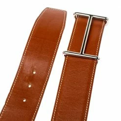 Hermes Tan/Brown Box And Togo Leather Idem Reversible Belt 90CM For Men -Deals Hermes Store luxury men hermes used accessories p364874 006