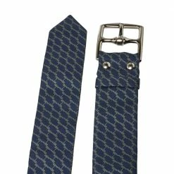 Hermes Hermès Blue H Print Silk Twill Capri Belt For Men -Deals Hermes Store luxury men hermes used accessories p373351 004