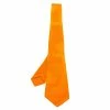 Hermes Hermès Orange Unie Chevron Narrow Silk Tie For Men