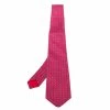 Hermes Pink Printed Silk Classic Tie For Men -Deals Hermes Store luxury men hermes used accessories p395270 002