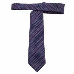 Hermes Purple Striped Silk Tie For Men -Deals Hermes Store luxury men hermes used accessories p39730 003