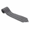 Hermes Grey Printed Silk Tie For Men