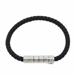 Hermes Hermès Black Braided Leather Goliath Code Bracelet For Men 13 Hermes Hermès Black Braided Leather Goliath Code Bracelet For Men -Deals Hermes Store luxury men hermes used accessories p402202 001