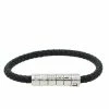 Hermes Hermès Black Braided Leather Goliath Code Bracelet For Men 2 Hermes Hermès Black Braided Leather Goliath Code Bracelet For Men -Deals Hermes Store luxury men hermes used accessories p402202 002